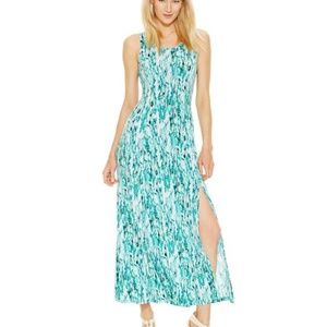 Michael Kors Printed Side Slit Maxi Dress
